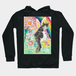 Cat  fairy  rainbow art Hoodie